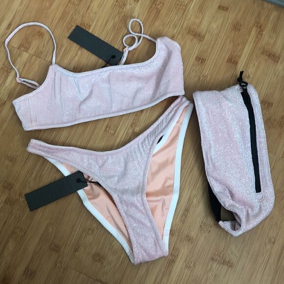 TRIANGL MICA CHEEKY BLUSH BIKINI + FANNY PACK NWT - Picture 3 of 9